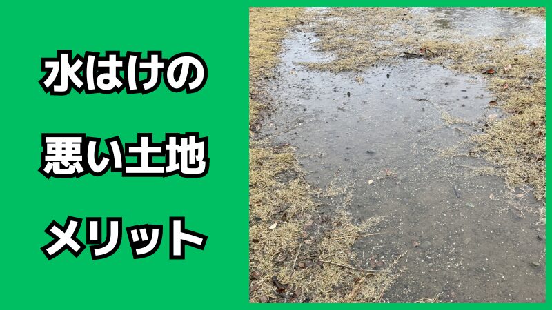 水はけの悪い土地のメリット・デメリット
